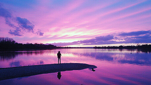 Coucher de soleil sur la Loire